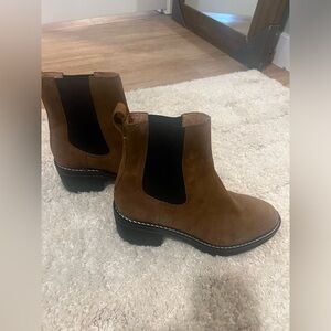 NWOT Madewell Carina Platform Boot/ Size 8 - Chestnut Suede Leather